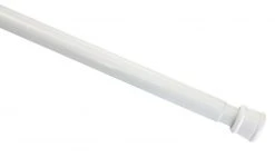 Weiße Spannstange 125-220 cm | Gardinenstange für Vorhänge | Leicht zu montieren