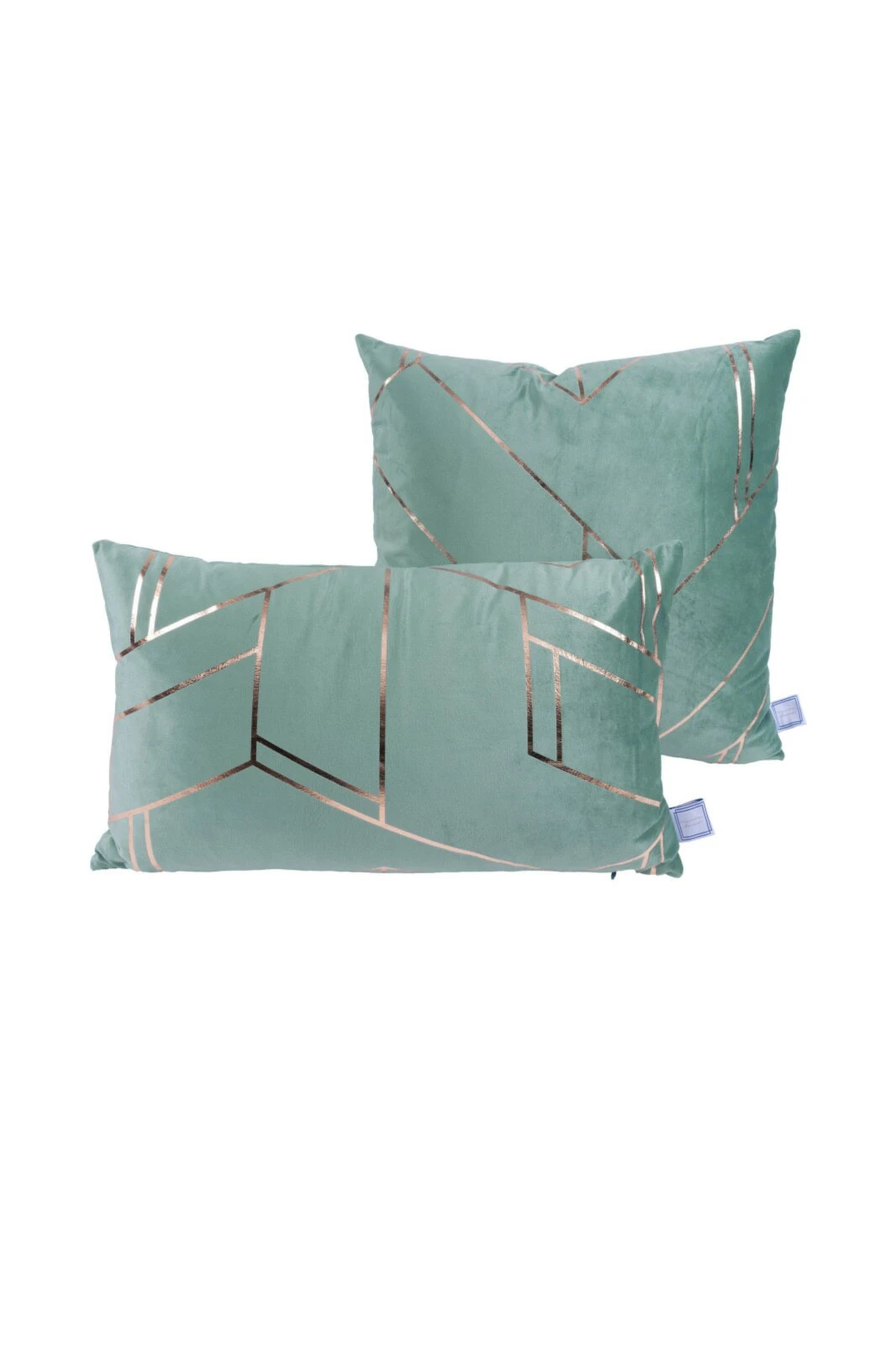 2er-Set Dekokissen - Mint-Gold - 30x50 cm & 45x45 cm - Hochwertige Sofakissen 3 2er-Set Dekokissen - Mint-Gold - 30x50 cm & 45x45 cm - Hochwertige Sofakissen