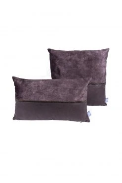 2er-Set Dekokissen - Grau-Braun - 30x50 cm & 45x45 cm - Hochwertige Sofakissen