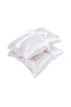 2er-Set Dekokissen - Elfenbein & Silber - 30x50 cm & 45x45 cm - Hochwertige Sofakissen -Heimtextilien Verkäufe 9004155800 04 1600Wx1600H