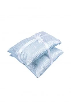 2er-Set Dekokissen in puderblau-silber - 30x50 cm & 45x45 cm - stilvolle Sofakissen -Heimtextilien Verkäufe 9004155900 04 1600Wx1600H