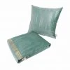 Decke & Kissen Set - Mint-Gold - 45x45 cm - Sofakissen - stilvoll & bequem