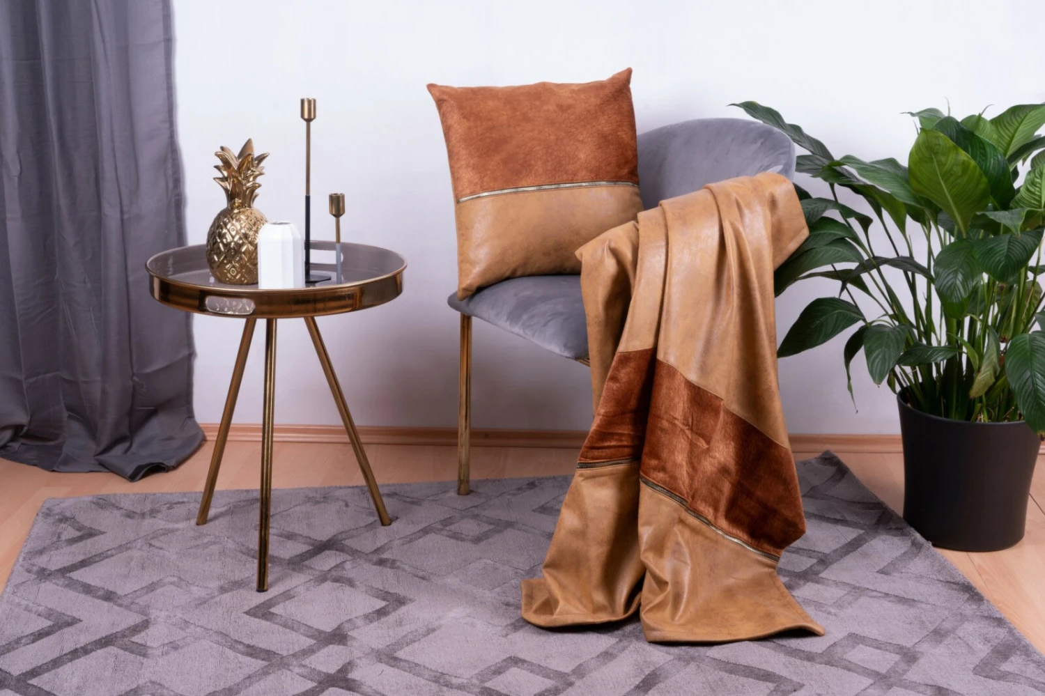 Decke & Kissen - Terra-Kaffee - 45x45 cm - Gemütliche Sofakissen 3 Decke & Kissen - Terra-Kaffee - 45x45 cm - Gemütliche Sofakissen – Bild 2