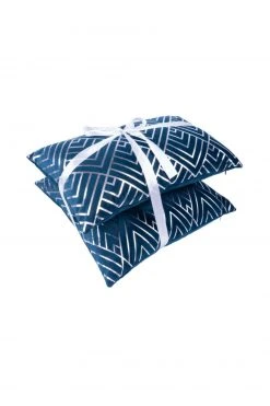 2er-Set Dekokissen blau-silber in 30x50 cm & 45x45 cm – stilvolle Sofakissen -Heimtextilien Verkäufe 9004157200 04 1600Wx1600H