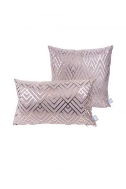 2er-Set Dekokissen taupe-gold - 30x50 cm & 45x45 cm - Hochwertige Sofakissen für stilvolles Wohnen