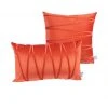 2er-Set Dekokissen orange - 30x50 cm & 45x45 cm - Premium Sofakissen