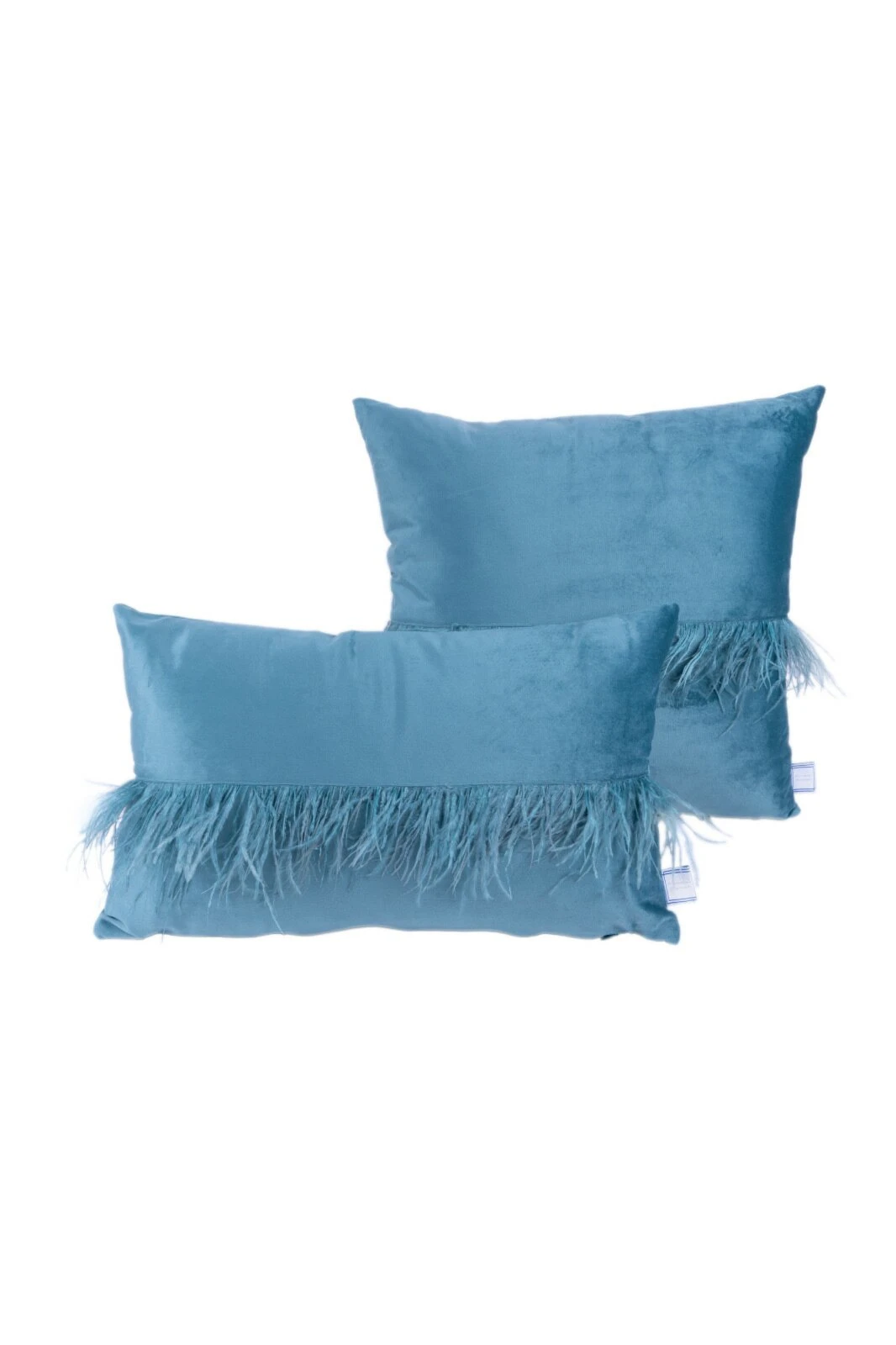 2er-Set Dekokissen in Aqua - 30x50 cm & 45x45 cm - Stylische Sofakissen für Wohnzimmer & Couch 3 2er-Set Dekokissen in Aqua - 30x50 cm & 45x45 cm - Stylische Sofakissen für Wohnzimmer & Couch