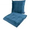 Decke & Kissen in Petrol - Samtige Optik mit Zierstreifen | Sofakissen & Zierkissen -Heimtextilien Verkäufe 9004160100 1600Wx1600H