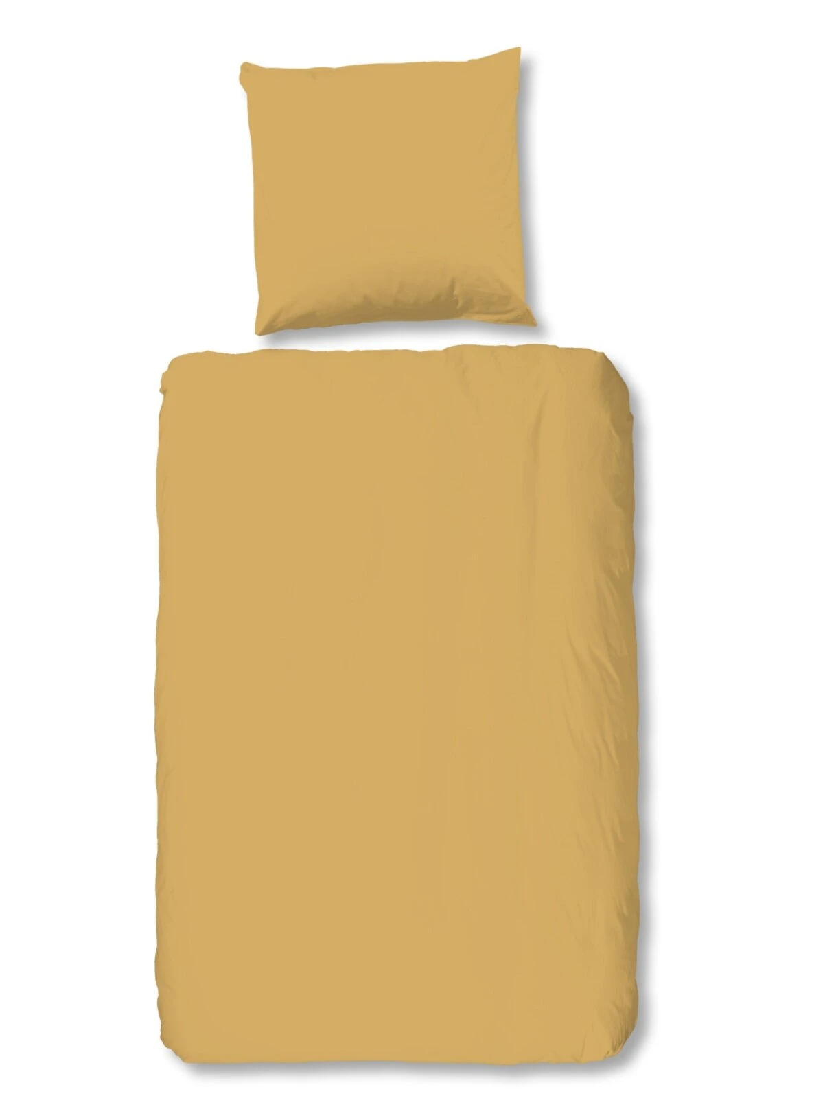 Hochwertige Satin-Bettwäsche in Ocker - 135x200 cm - Luxuriöser Komfort 3 Hochwertige Satin-Bettwäsche in Ocker - 135x200 cm - Luxuriöser Komfort