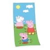 Velours-Badetuch PEPPA PIG - 75x150 cm - Weiches Kinderhandtuch mit Peppa Pig Motiv