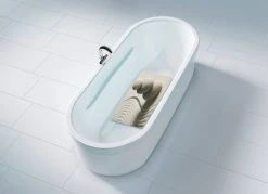 WENKO Wanneneinlage SAND AND STONE - Grau, 40x70 cm, rutschfeste Duschmatte für sicheren Halt im Bad -Heimtextilien Verkäufe 9004217500 03 1600Wx1600H