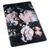 WENKO Wanneneinlage PEONY in schwarz-pastell, 40x70 cm – stilvolles Dusch- & Wannen-Accessoire