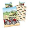 BIO Flanell-Bettwäsche 'Traktor' für Kinder - bunt - 100x135 cm - kuschelig & umweltfreundlich -Heimtextilien Verkäufe 9004292100 1600Wx1600H