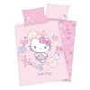 Renforcé-Baby-Bettwäsche HELLO KITTY in Rosa - 100x135 cm - Hochwertige Kinderbettwäsche -Heimtextilien Verkäufe 9004437100 1600Wx1600H