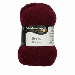 Handstrickgarn BRAVO - Brombeer - 50g | Hochwertiges Häkelgarn & Strickgarn