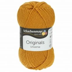Handstrickgarn UNIVERSA - goldgelb - 50g | Hochwertiges Häkelgarn & Strickgarn