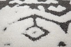 Teppich AGADIR 100 - weiß-schwarz - 80x150 cm | Shaggyteppich flauschig & modern -Heimtextilien Verkäufe 9004702600 03 1600Wx1600H