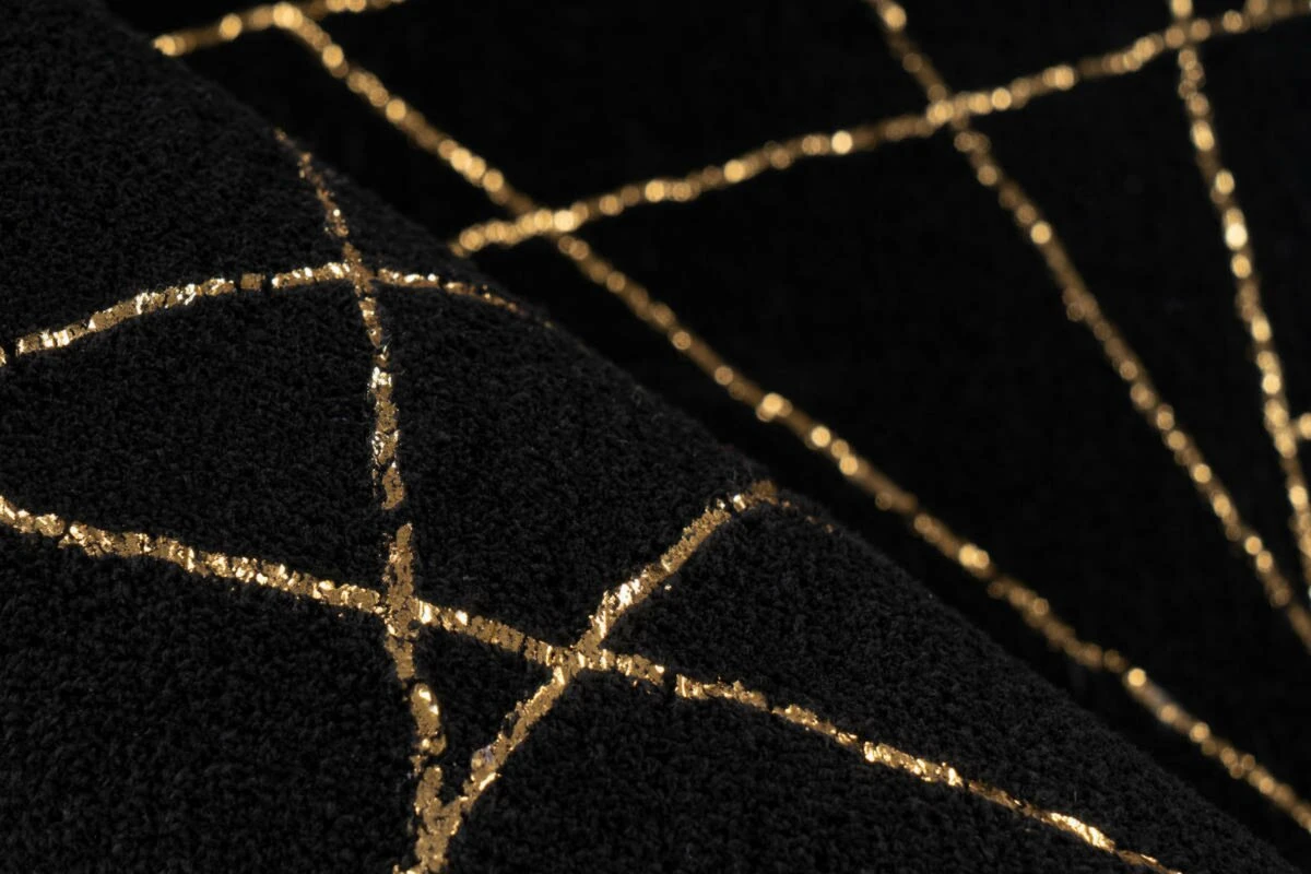 Teppich BIJOU 100 - schwarz-gold - 80x150 cm | Luxuriöser Shaggyteppich für stilvolles Wohnen 5 Teppich BIJOU 100 - schwarz-gold - 80x150 cm | Luxuriöser Shaggyteppich für stilvolles Wohnen – Bild 3