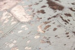 Lederteppich DAZZLE 200 - Elfenbein-Chrom - 80x150 cm - Hochwertiger Ledermodern-Teppich -Heimtextilien Verkäufe 9004708800 03 1600Wx1600H