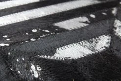 Lederteppich DAZZLE 400 - schwarz-silber 80x150 cm | Premium Leder- & Fellteppiche -Heimtextilien Verkäufe 9004709600 03 1600Wx1600H