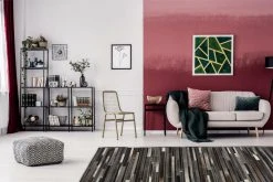 Lederteppich ECLIPSE 100 - Grau-Braun - 80x150 cm - Hochwertiger Lederteppich für stilvolles Wohnen -Heimtextilien Verkäufe 9004710400 04 1600Wx1600H