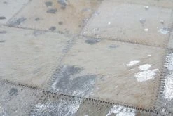 Lederteppich ECLIPSE 200 - grau-silber - 80x150 cm | Hochwertiger Lederteppich für stilvolles Wohnen -Heimtextilien Verkäufe 9004711000 03 1600Wx1600H