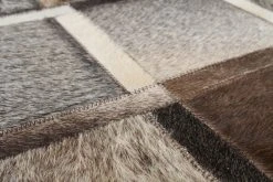 Lederteppich ECLIPSE 400 - Grau - 80x150 cm - Hochwertiger Ledercarpet für stilvolles Wohnen -Heimtextilien Verkäufe 9004711900 03 1600Wx1600H