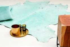 Lederteppich FLY 100 - lapisblau-silber - 1,35-1,65 m² | Premium Leder- & Fellteppiche -Heimtextilien Verkäufe 9004712500 04 1600Wx1600H