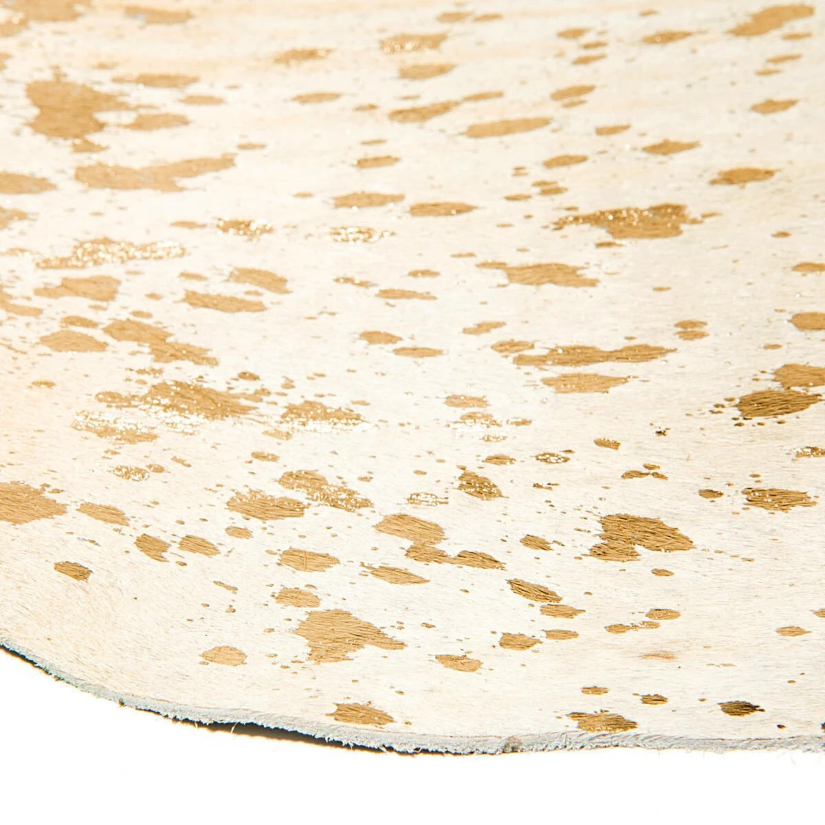 Lederteppich FLY 100 - weiß-gold - 1,35-1,65 m² - Exklusiver Ledermatten für stilvolles Wohnen 4 Lederteppich FLY 100 - weiß-gold - 1,35-1,65 m² - Exklusiver Ledermatten für stilvolles Wohnen – Bild 2