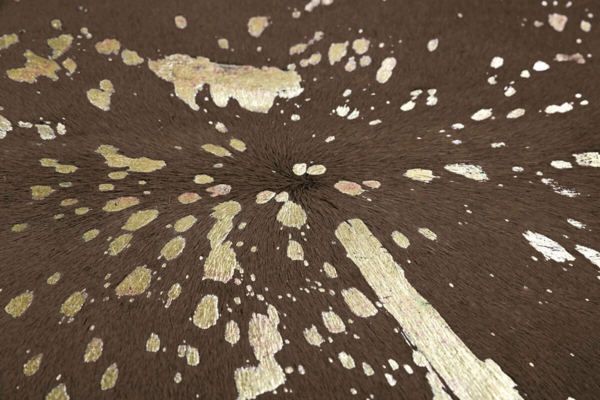 Lederteppich GLAM 100 - braun-gold - 1,35-1,65 m² - Luxus Teppich aus Leder 5 Lederteppich GLAM 100 - braun-gold - 1,35-1,65 m² - Luxus Teppich aus Leder – Bild 3