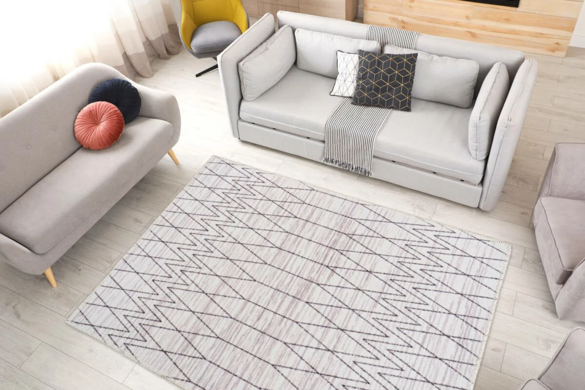 Teppich MAYA 300 - Grau - 80x150 cm | Hochwertiger Kurzflor-Teppich für Wohnzimmer & Schlafzimmer 6 Teppich MAYA 300 - Grau - 80x150 cm | Hochwertiger Kurzflor-Teppich für Wohnzimmer & Schlafzimmer – Bild 4