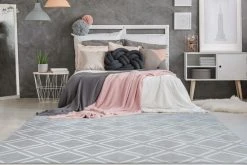 Teppich MONROE 300 - Grau-Blau - 80x150 cm | Kurzflorteppich für Wohnzimmer & Schlafzimmer -Heimtextilien Verkäufe 9004723000 04 1600Wx1600H