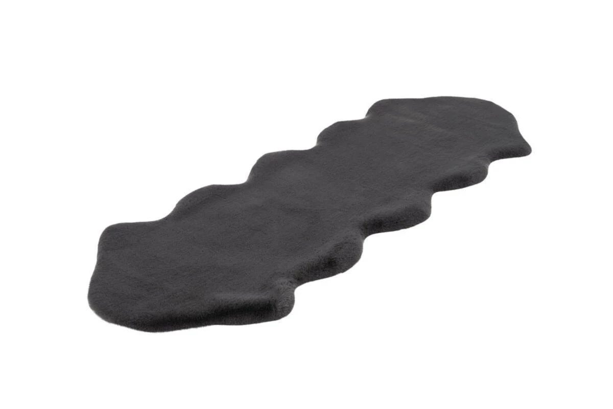 Teppich RABBIT DOUBLE SHEEPSKIN AE 300 - anthrazit - 60x180 cm - Hochwertiger Schaggyteppich 4 Teppich RABBIT DOUBLE SHEEPSKIN AE 300 - anthrazit - 60x180 cm - Hochwertiger Schaggyteppich – Bild 2