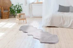 Teppich RABBIT DOUBLE SHEEPSKIN AE 300 - Grau-Blau - 60x180 cm - Hochwertiger Shaggyteppich -Heimtextilien Verkäufe 9004725300 04 1600Wx1600H