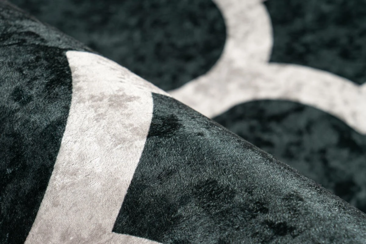 Schwarz-Creme Kurzflorteppich 80x150 cm - Modern & Stilvoll 5 Schwarz-Creme Kurzflorteppich 80x150 cm - Modern & Stilvoll – Bild 3