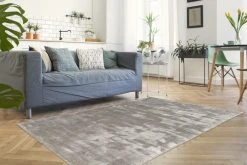 Teppich VILLAGE 100 - Silber - 80x150 cm - Hochwertiger Kurzflorteppich für stilvolles Wohnen -Heimtextilien Verkäufe 9004734500 04 1600Wx1600H