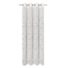 Ösenschal - Weiß-Silber - Blattranke - 140x235 cm - Transparente Gardine -Heimtextilien Verkäufe 9004738100 1600Wx1600H
