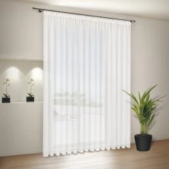 Store Weiße Transparente Gardine 450x245 cm - Elegante Fensterdekoration -Heimtextilien Verkäufe 9004739400 02 1600Wx1600H
