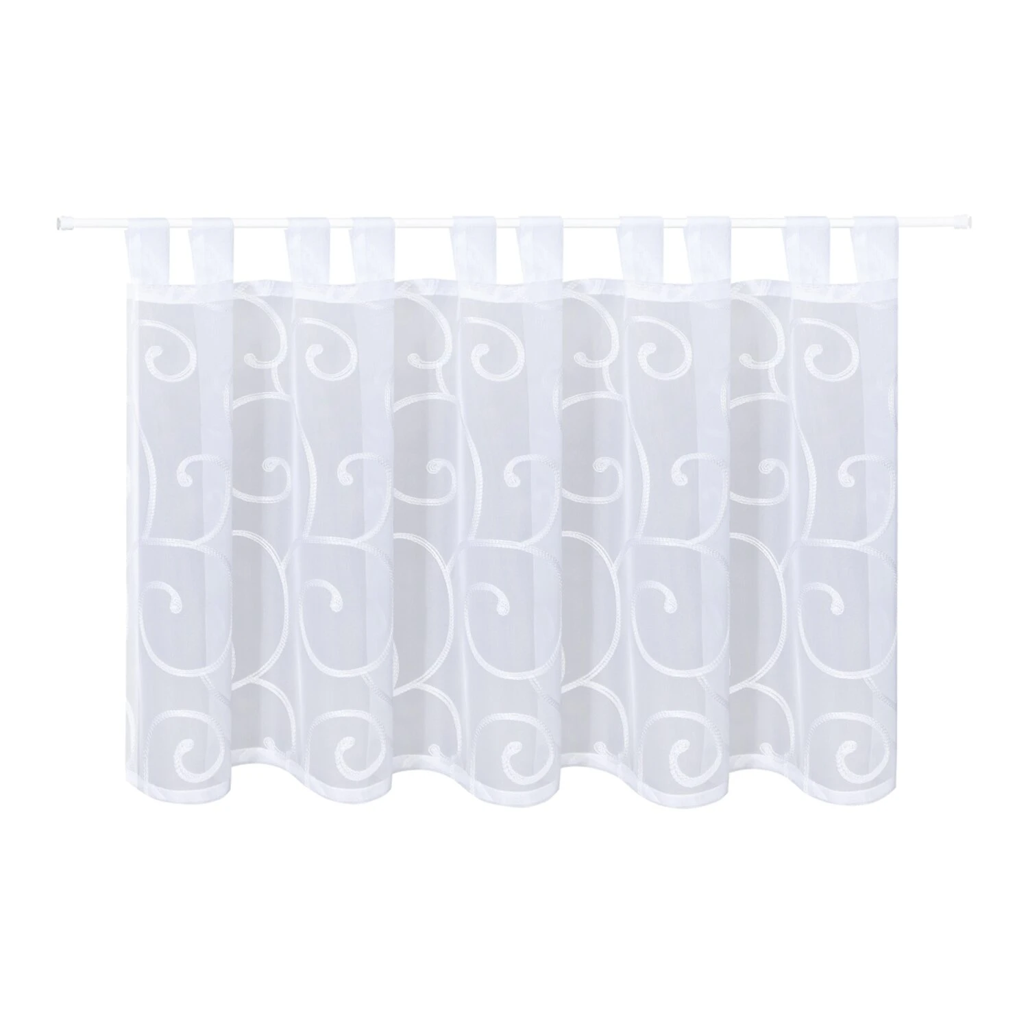 Schlaufenpanneaux - Weiße Scheibengardine 150x50 cm - Elegant & Lichtdurchlässig 3 Schlaufenpanneaux - Weiße Scheibengardine 150x50 cm - Elegant & Lichtdurchlässig