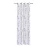 Ösenschal Weiß-Anthrazit mit Zweigen - 140x235 cm - Transparenter Vorhang -Heimtextilien Verkäufe 9004740500 1600Wx1600H