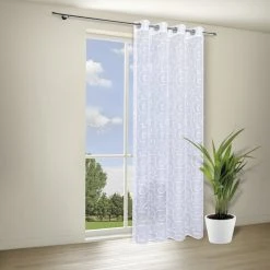 Ösenschal - Weiß - 135x235 cm - Transparente Gardine für stilvolles Wohnen -Heimtextilien Verkäufe 9004740800 03 1600Wx1600H