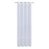 Ösenschal - Weißer Transparenter Vorhang - Wellengitter Design - 135x235 cm