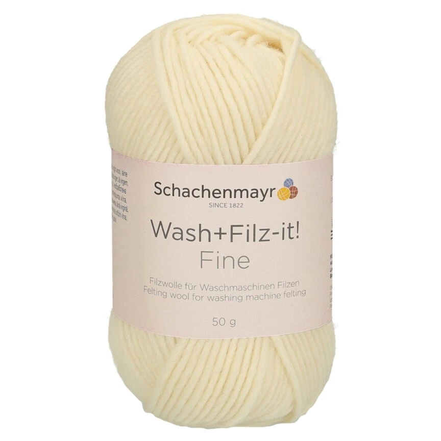 Handstrickgarn WASH + FILZ IT! FINE - Weiß - 50g | Hochwertiges Garn zum Stricken und Häkeln 3 Handstrickgarn WASH + FILZ IT! FINE - Weiß - 50g | Hochwertiges Garn zum Stricken und Häkeln