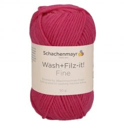 Handstrickgarn WASH + FILZ IT! FINE - Pink - 50g | Hochwertiges Häkel- & Strickgarn