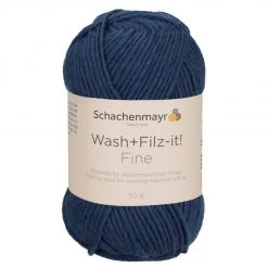 Handstrickgarn WASH + FILZ IT! FINE - Indigo - 50g | Hochwertiges Strickgarn