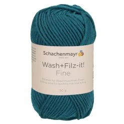 Handstrickgarn WASH + FILZ IT! FINE - Teal - 50g | Qualitätsgarn für Stricken & Häkeln