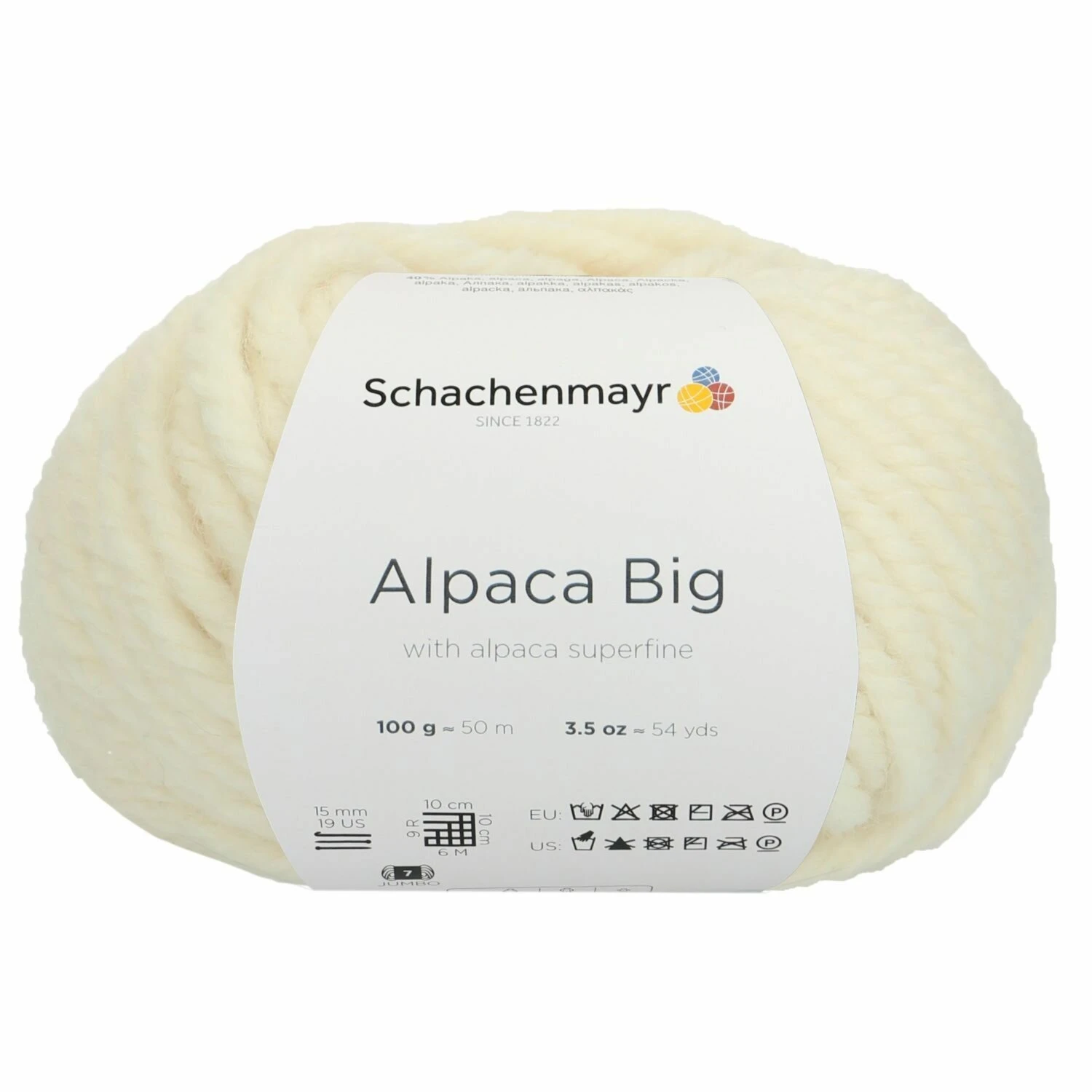 Handstrickgarn ALPACA BIG - Wolke - 100g | Weiches Alpaka-Garn zum Stricken & Häkeln 3 Handstrickgarn ALPACA BIG - Wolke - 100g | Weiches Alpaka-Garn zum Stricken & Häkeln