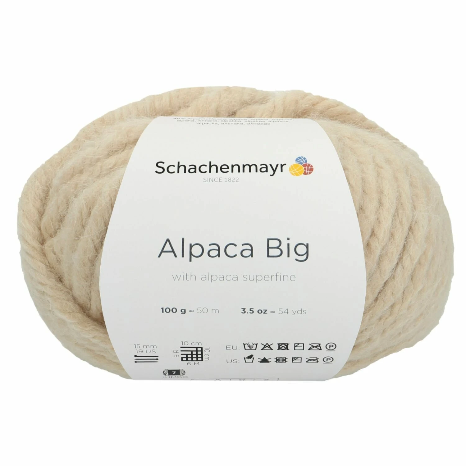 Handstrickgarn ALPACA BIG - cremefarben - 100g | Weiches Häkelgarn & Strickgarn 3 Handstrickgarn ALPACA BIG - cremefarben - 100g | Weiches Häkelgarn & Strickgarn