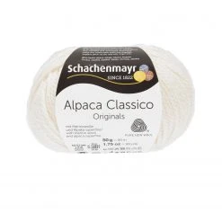 Handstrickgarn ALPACA CLASSICO - wollweiß - 50g | Hochwertiges Alpakagarn für Stricken & Häkeln