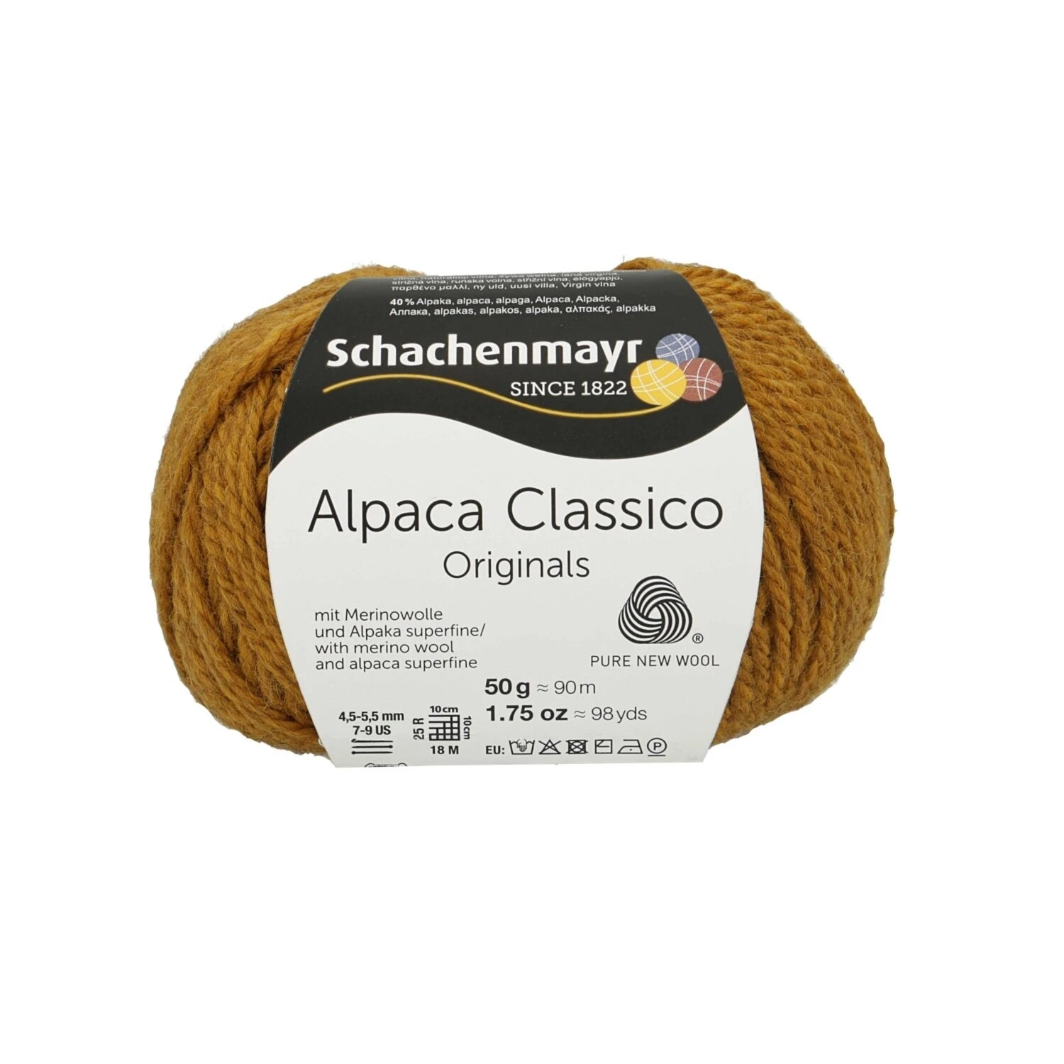 Handstrickgarn ALPACA CLASSICO - gold - 50g | Premium Alpaca Wolle für Stricken & Häkeln 3 Handstrickgarn ALPACA CLASSICO - gold - 50g | Premium Alpaca Wolle für Stricken & Häkeln